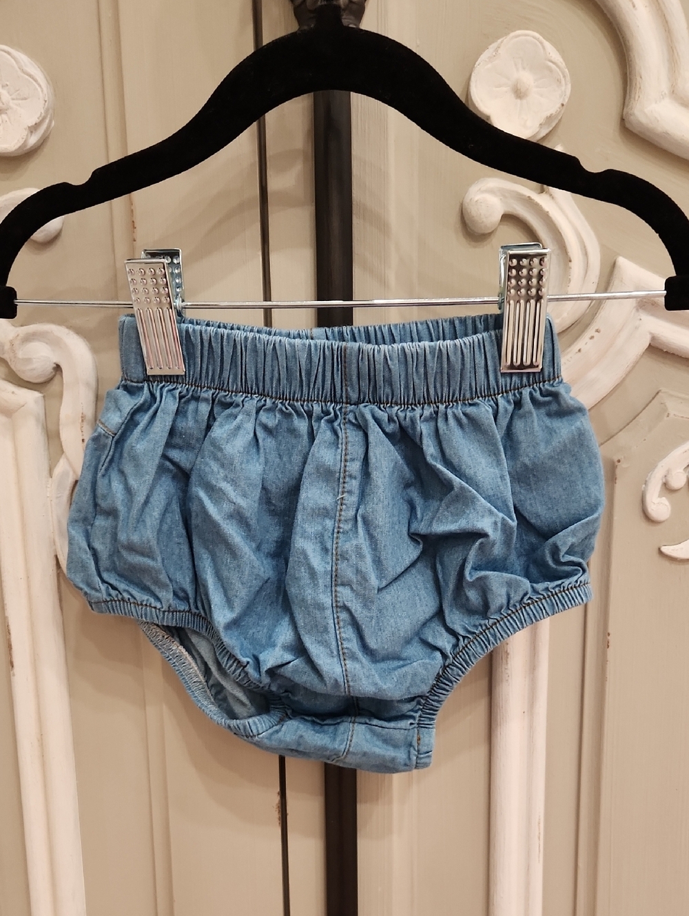Ponchik Baby Girl Denim Bloomers - Light Blue Size 12 - 18 Months